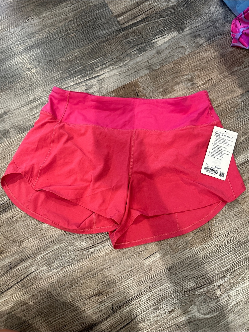 NEW with tags! Lululemon Speed Up High-Rise Lined Short 4" Raspberry Coulis